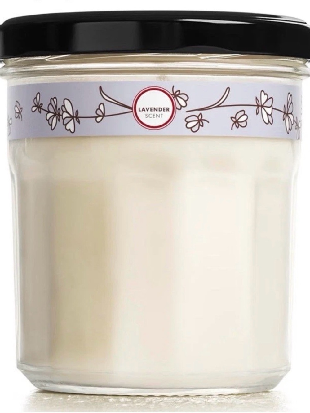 Lavender Scent Soy Candle Jar - White
